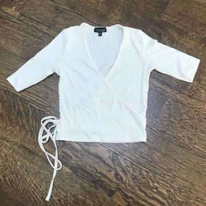2/$20 Topshop White Wrap Top